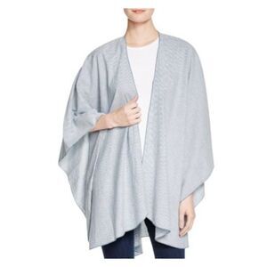 DONNI CHARM Womens Blue Striped Short Sleeve Open Front Cardigan N/A ONE SIZE